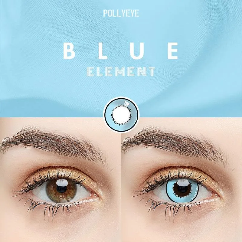 Pollyeye Element Blue Colored Contact Lenses