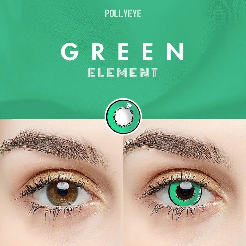 Pollyeye Element Green Colored Contact Lenses