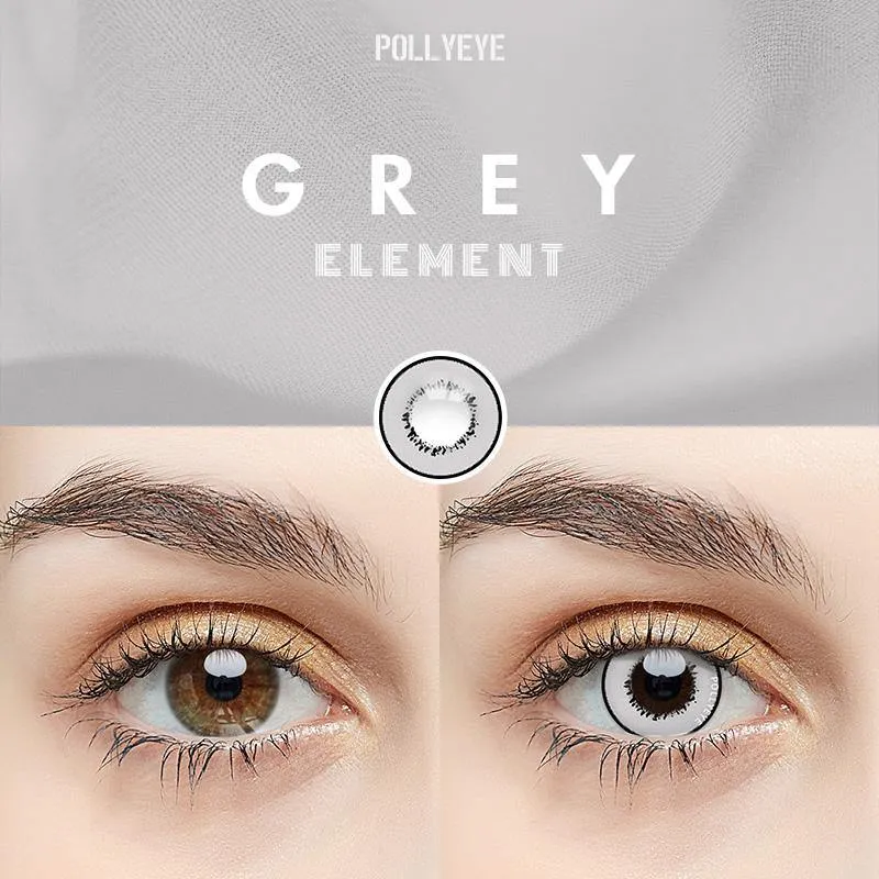 Pollyeye Element Grey Colored Contact Lenses