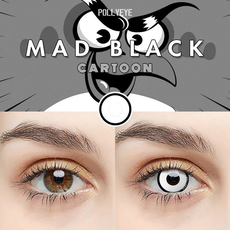 Pollyeye MAD Black Colored Contact Lenses