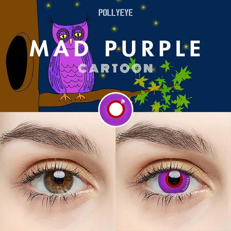 Pollyeye MAD Purple Colored Contact Lenses