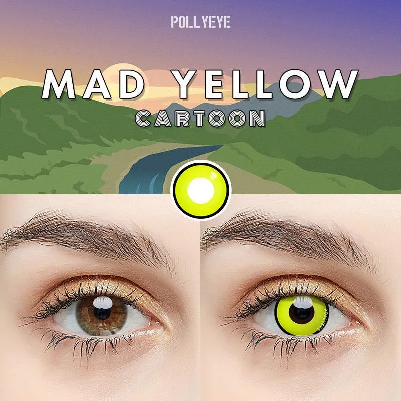 Pollyeye MAD Yellow Colored Contact Lenses