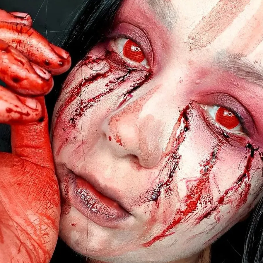 Pollyeye Mesh Red Colored Contact Lenses