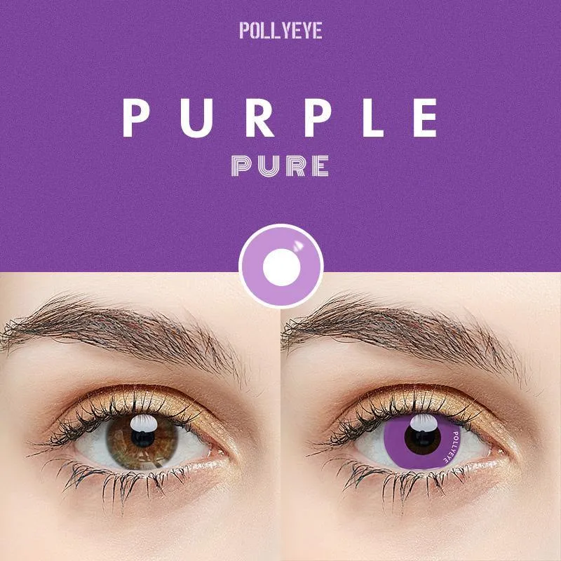 Pollyeye Pure Purple Colored Contact Lenses