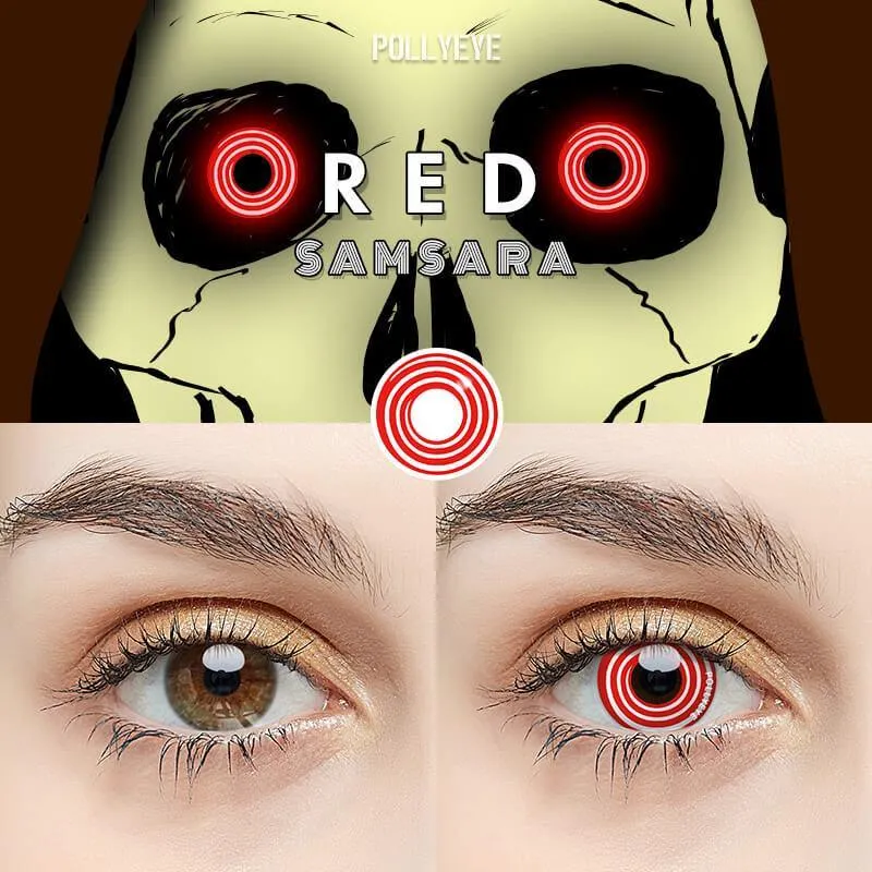 Pollyeye Samsara Red Colored Contact Lenses