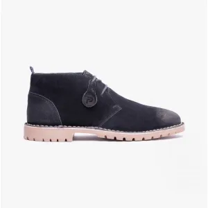 Popps COOPER Mens Desert Boots Navy