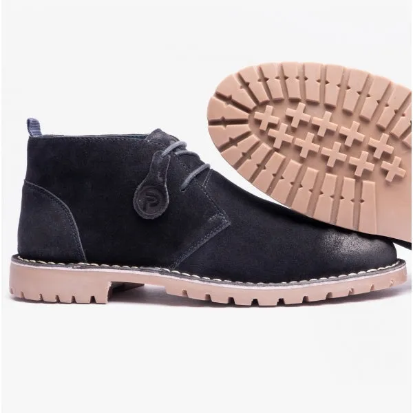 Popps COOPER Mens Desert Boots Navy
