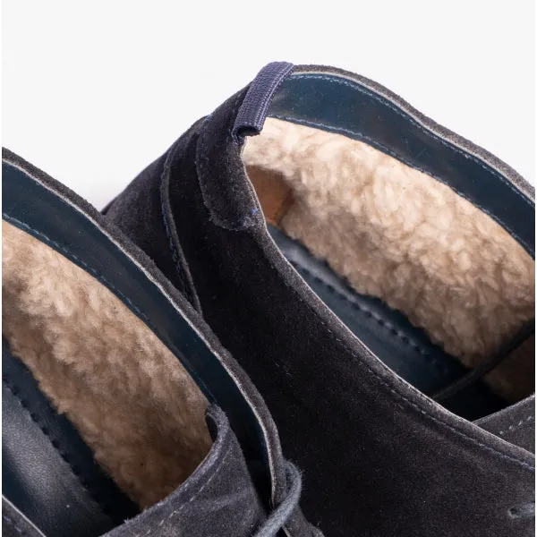 Popps COOPER Mens Desert Boots Navy