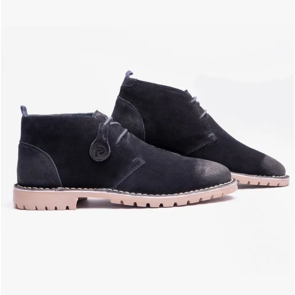 Popps COOPER Mens Desert Boots Navy