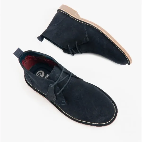 Popps VESPA Unisex Desert Boots Navy