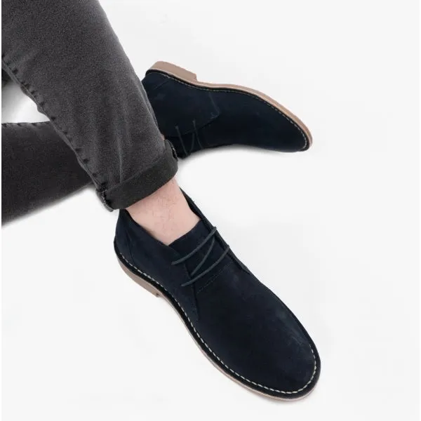 Popps VESPA Unisex Desert Boots Navy