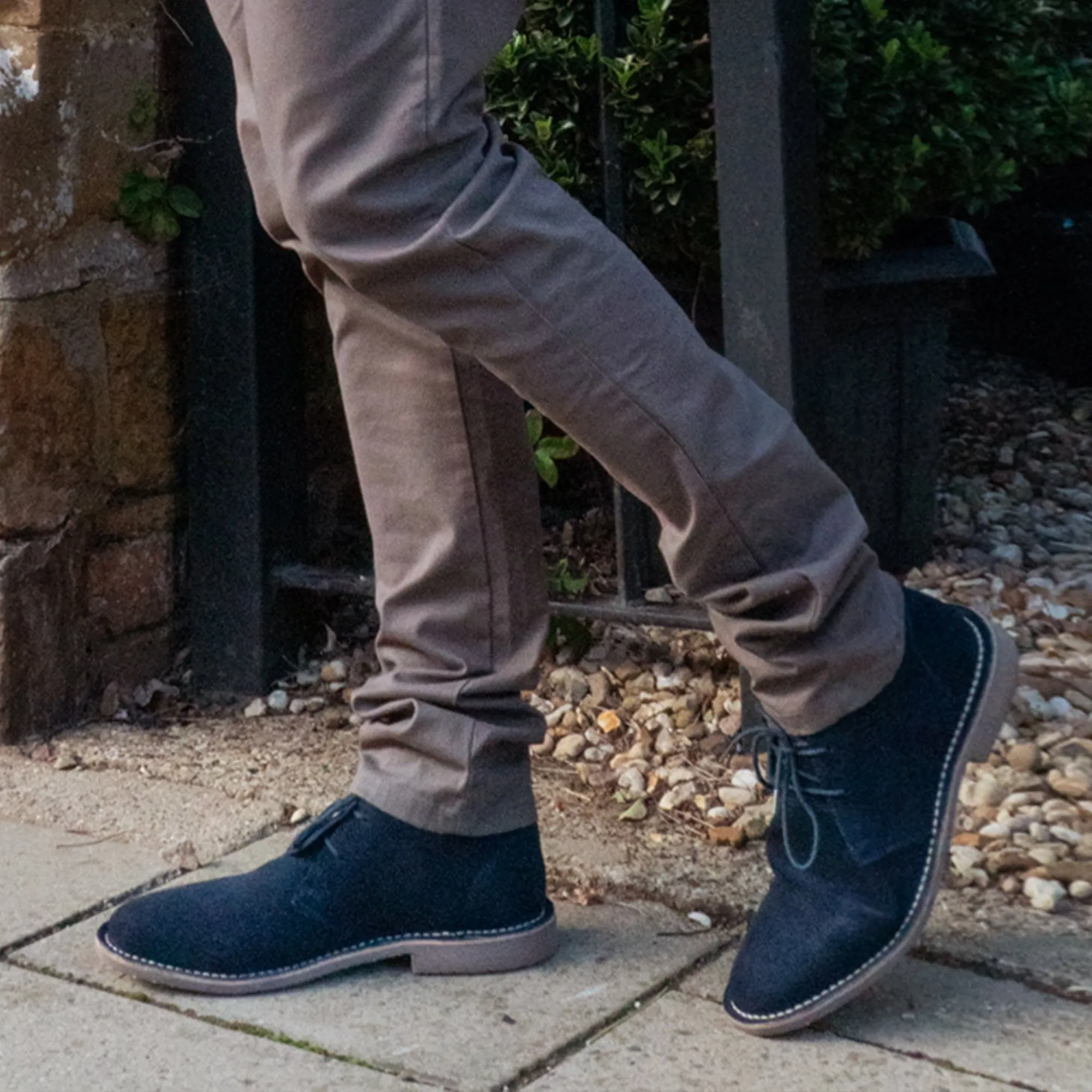 Popps VESPA Unisex Desert Boots Navy