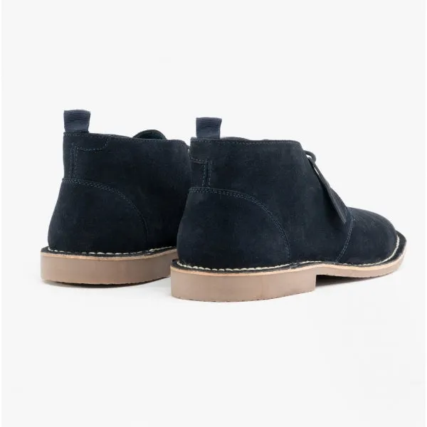 Popps VESPA Unisex Desert Boots Navy