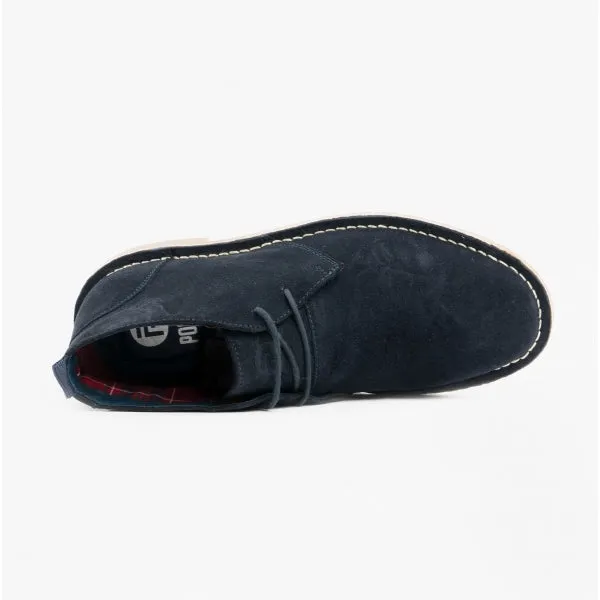 Popps VESPA Unisex Desert Boots Navy