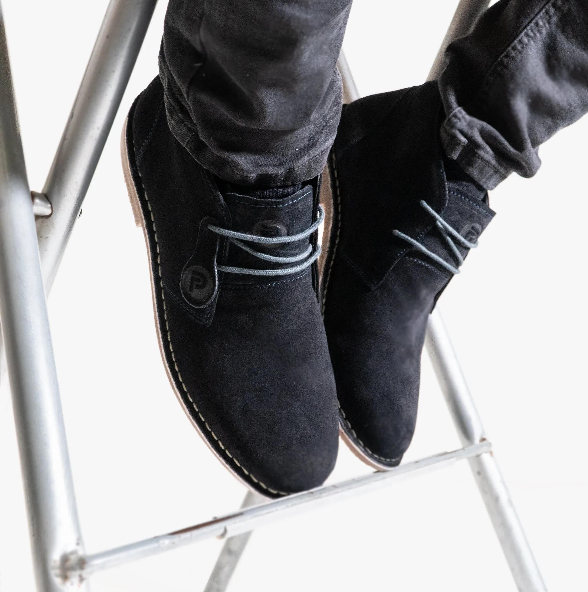 Popps VESPA Unisex Desert Boots Navy
