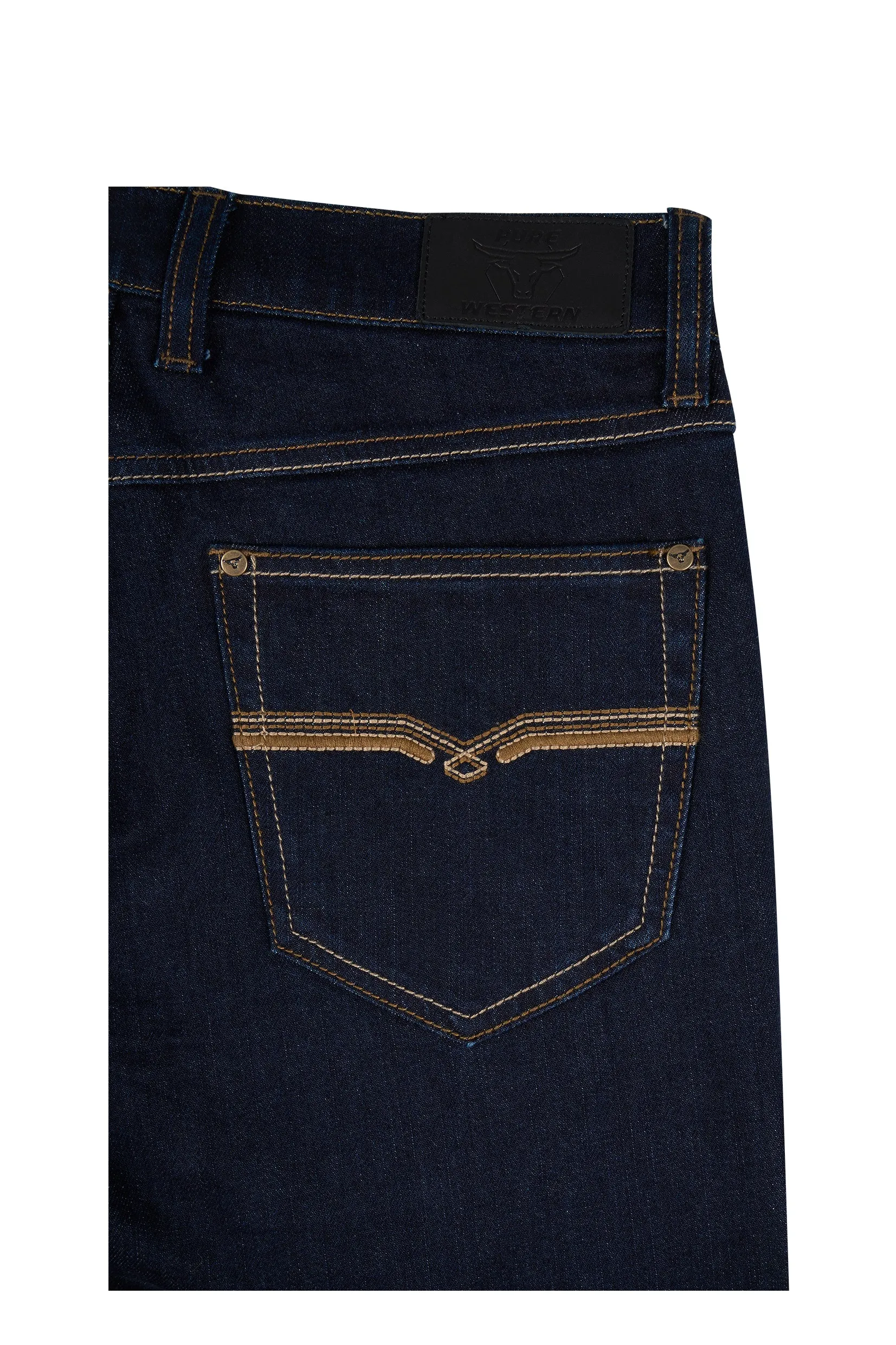 Pure Western Mens Hawkins Straight Leg Jean - Indigo - 34" Leg
