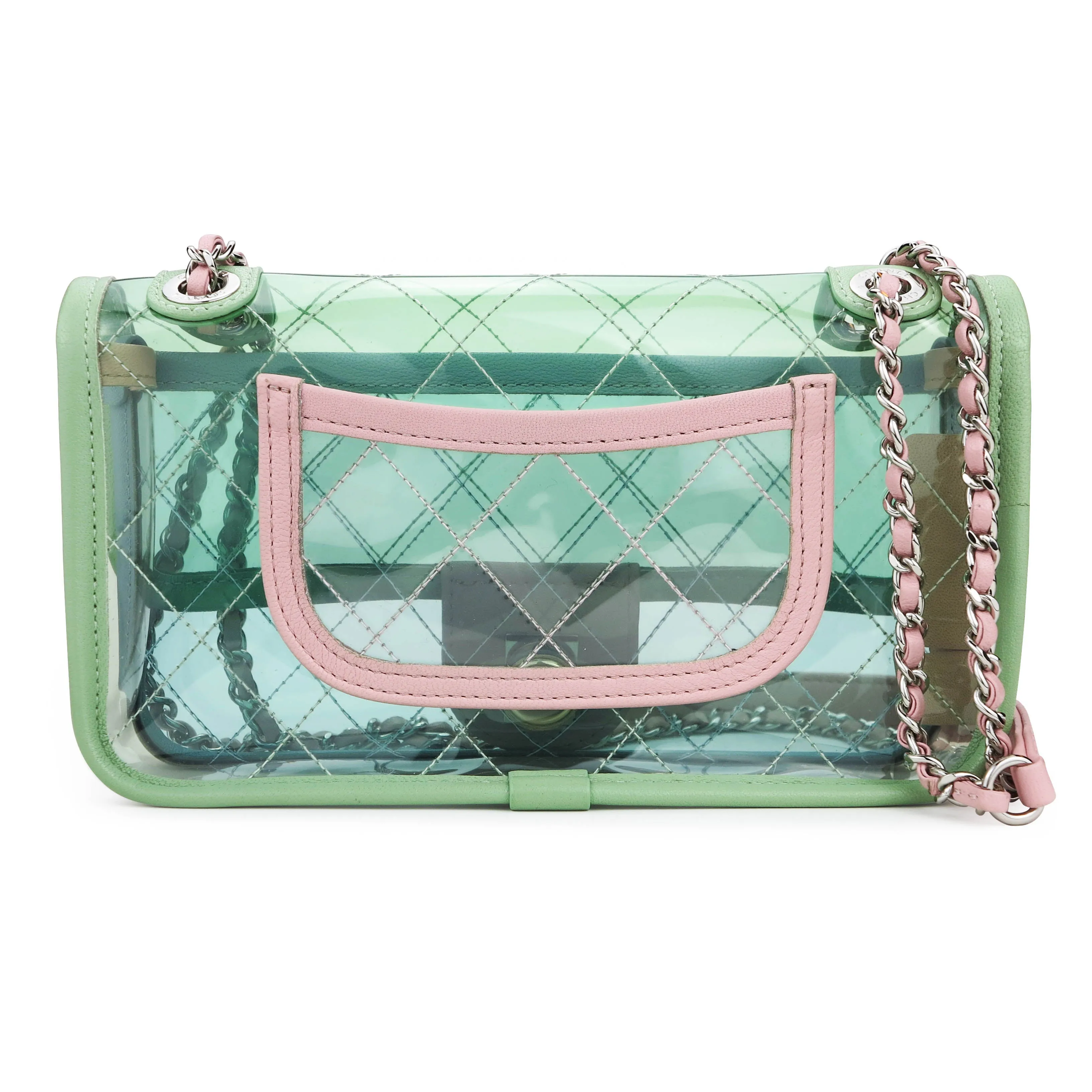 PVC Coco Splash Multicolor  Mini Flap Bag