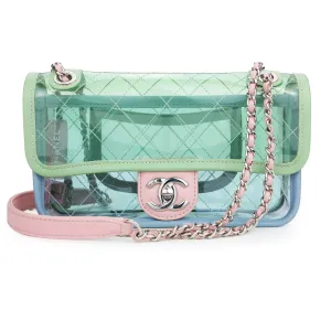 PVC Coco Splash Multicolor  Mini Flap Bag