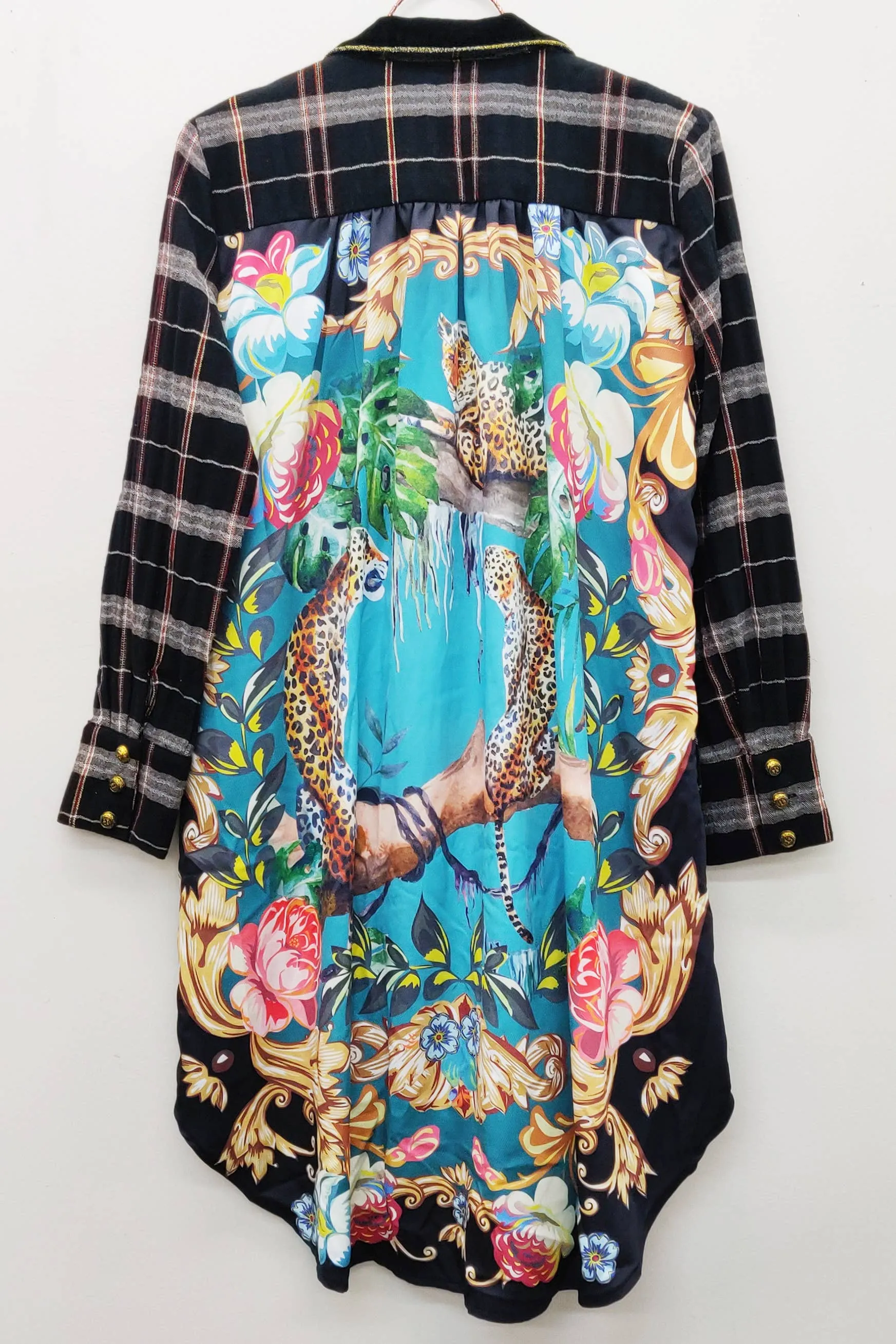 Queen Rules Shirt Dress Silk Back