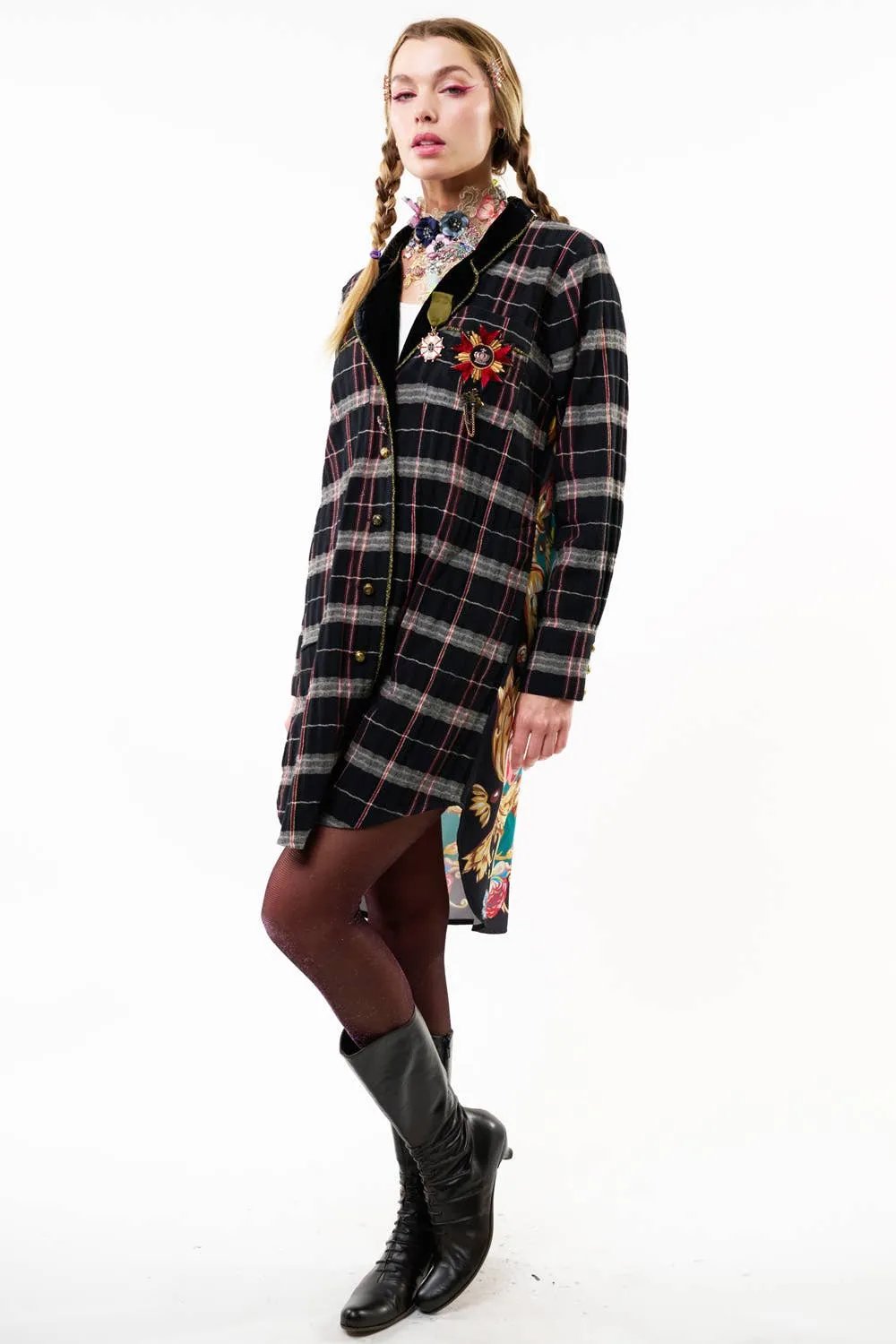 Queen Rules Shirt Dress Silk Back