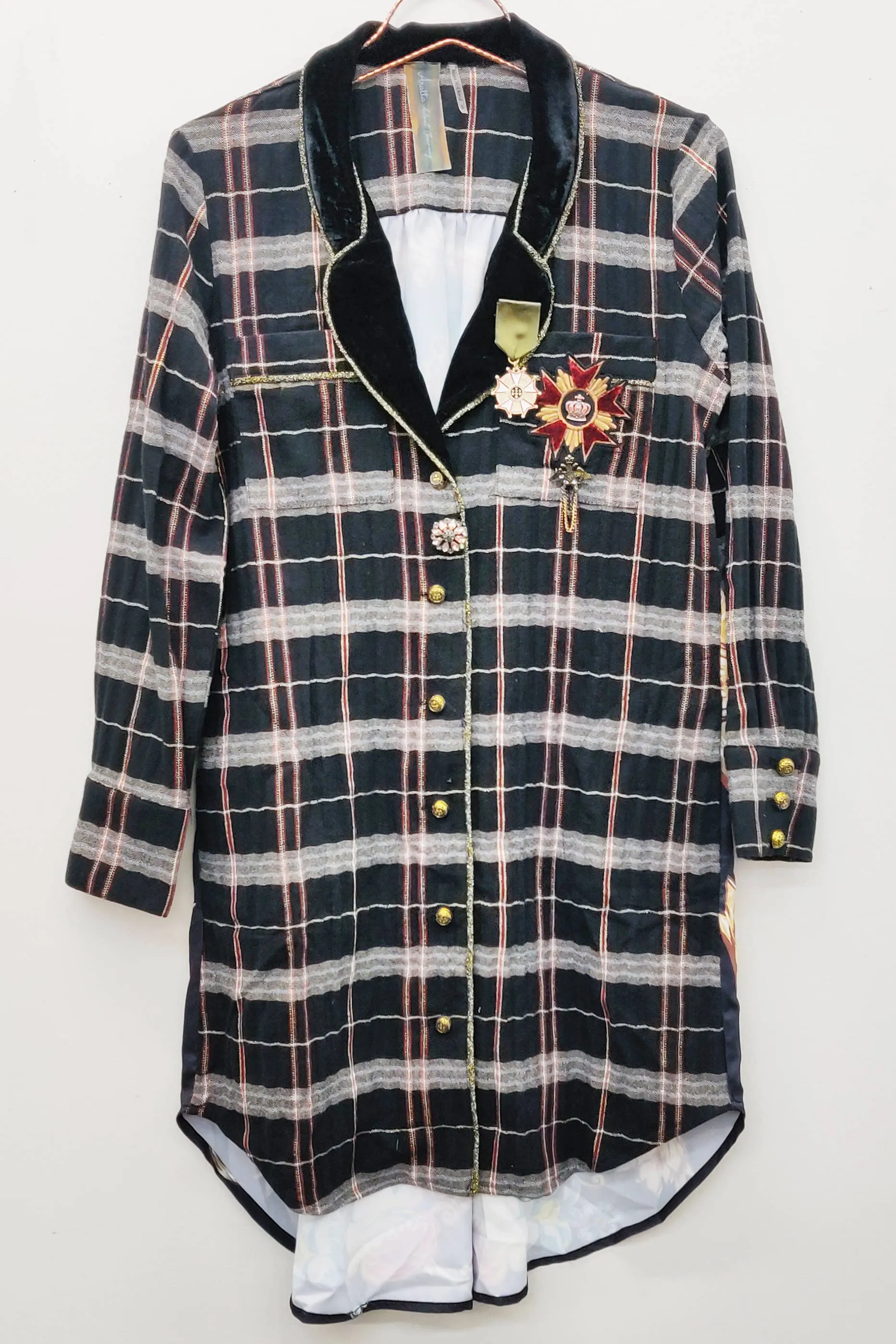 Queen Rules Shirt Dress Silk Back