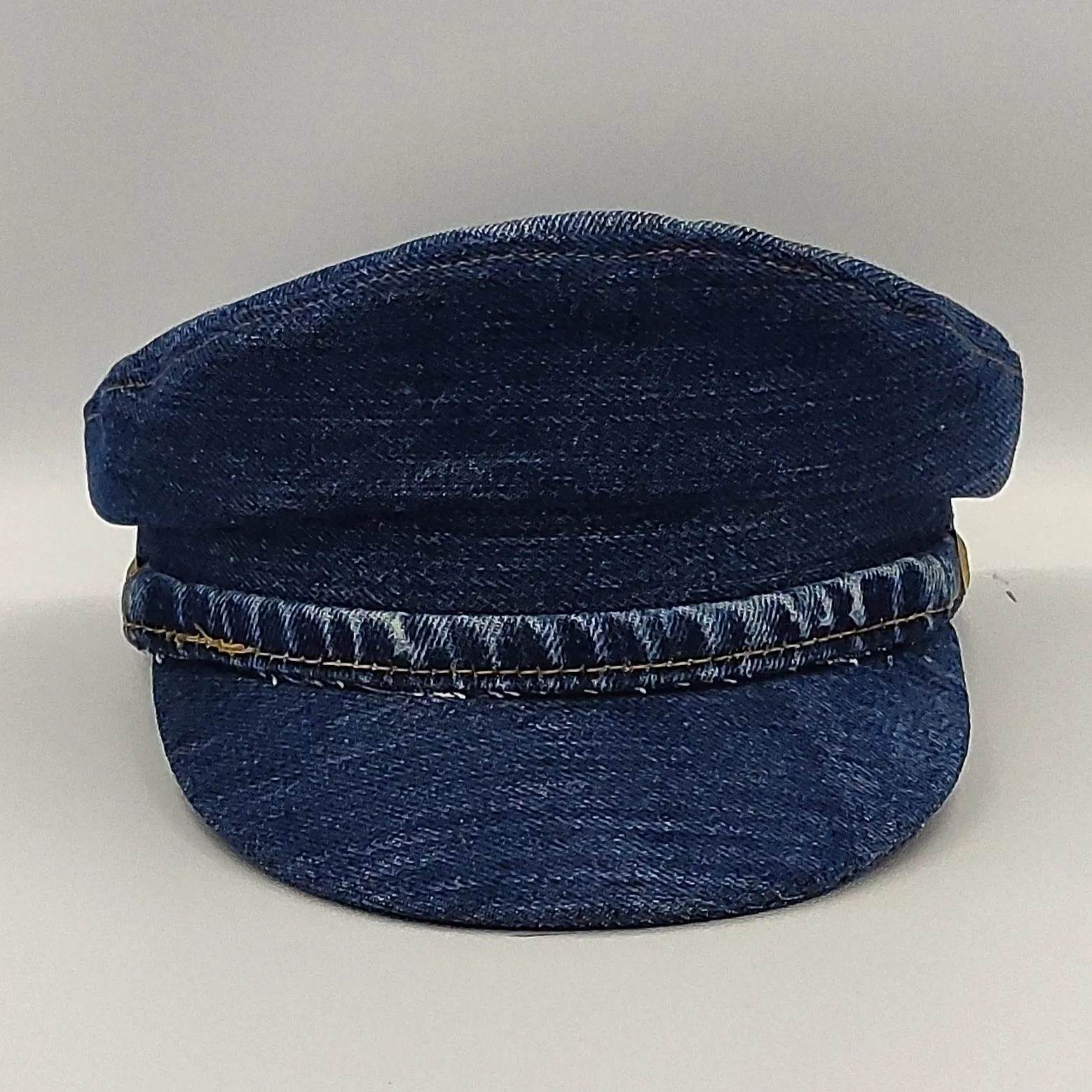 "Levi's Distressed Blue Denim Hat - Size Small"