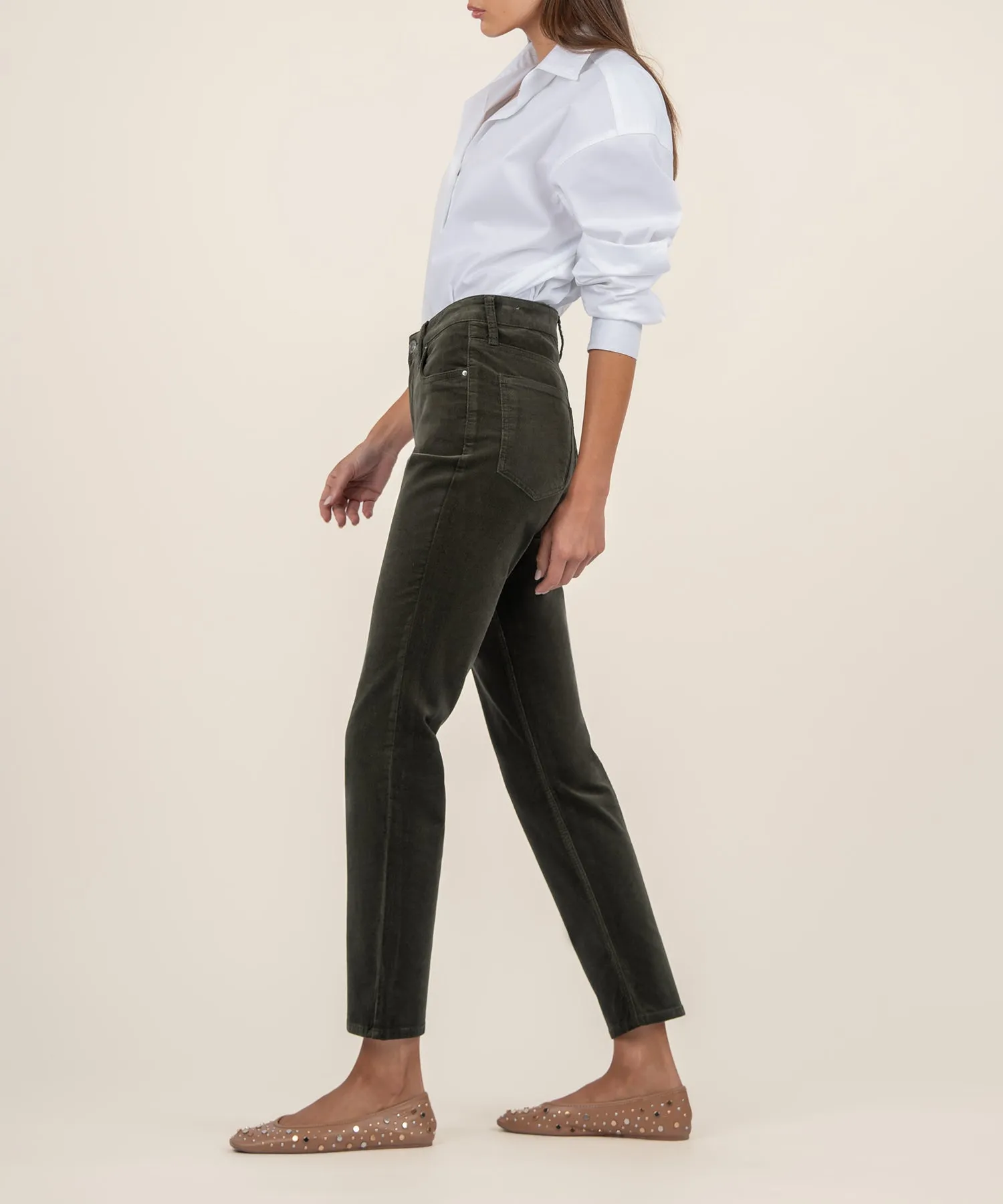 Rachael Corduroy Mom Jean, Long - FINAL SALE