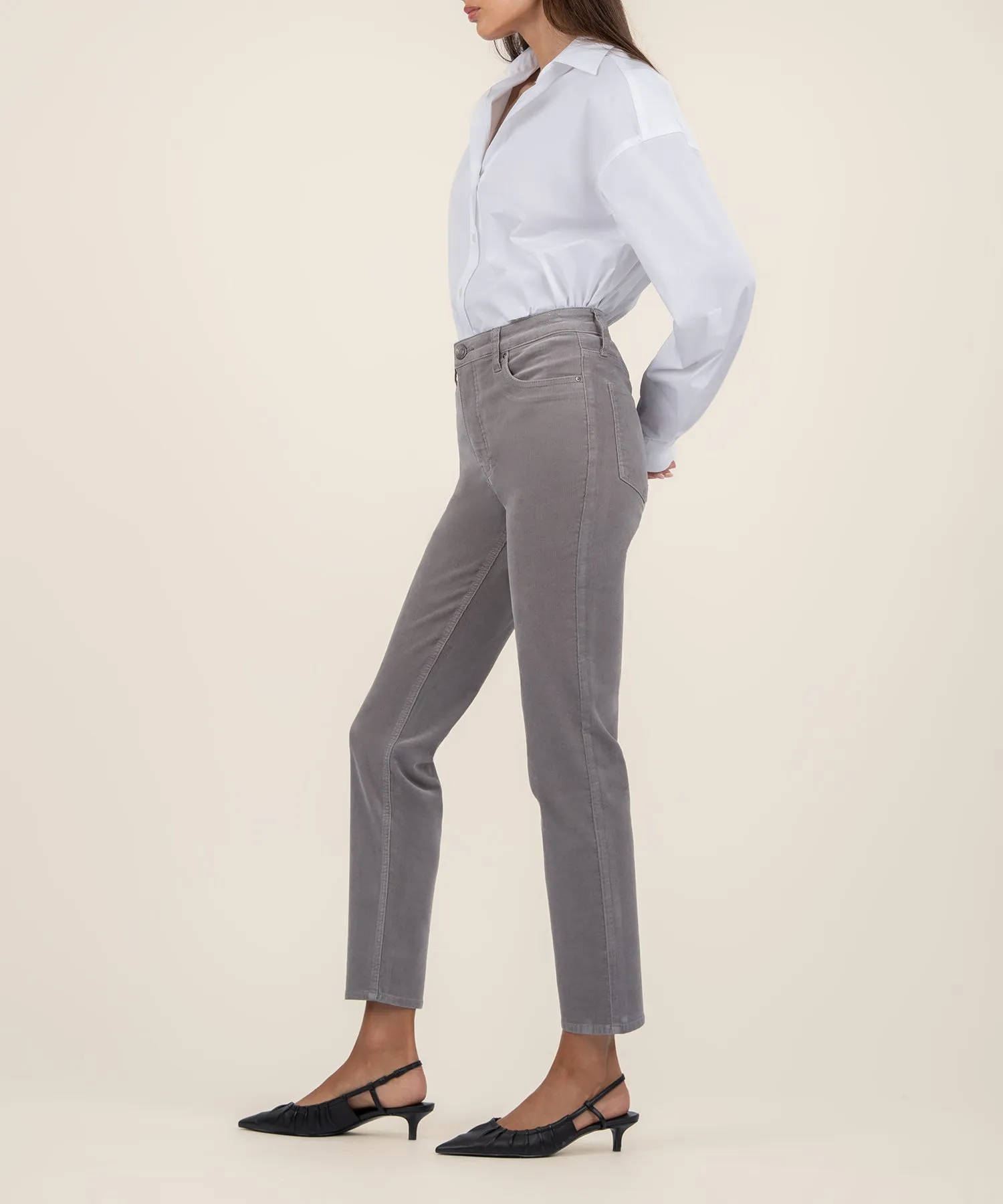 Rachael Corduroy Mom Jean, Long - FINAL SALE