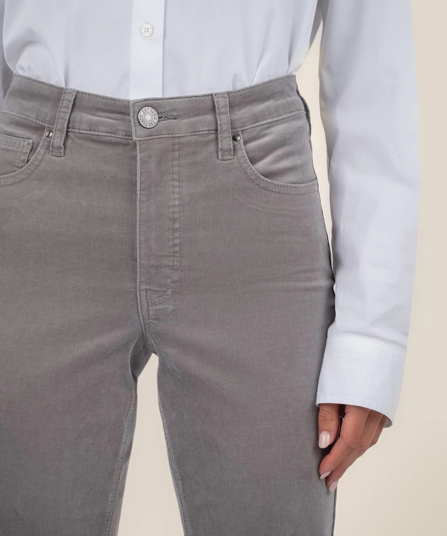 Rachael Corduroy Mom Jean, Long - FINAL SALE