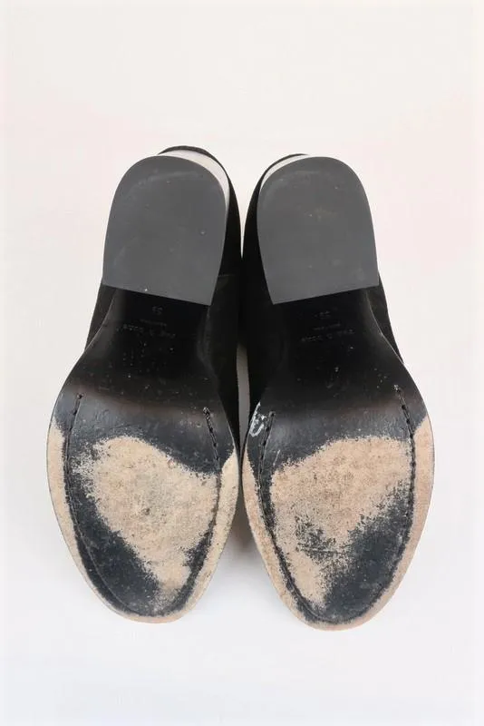 Rag & Bone Ashby Ankle Boots Black Suede Size 39 Block Heel Booties