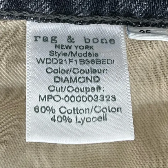 Rag &amp; Bone Marlowe High RiseDenim Button Closure Midi Skirt Gray Skirt Size 25