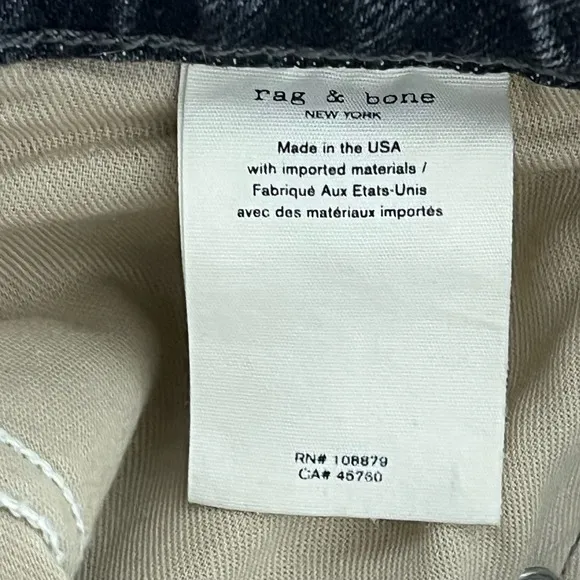 Rag &amp; Bone Marlowe High RiseDenim Button Closure Midi Skirt Gray Skirt Size 25