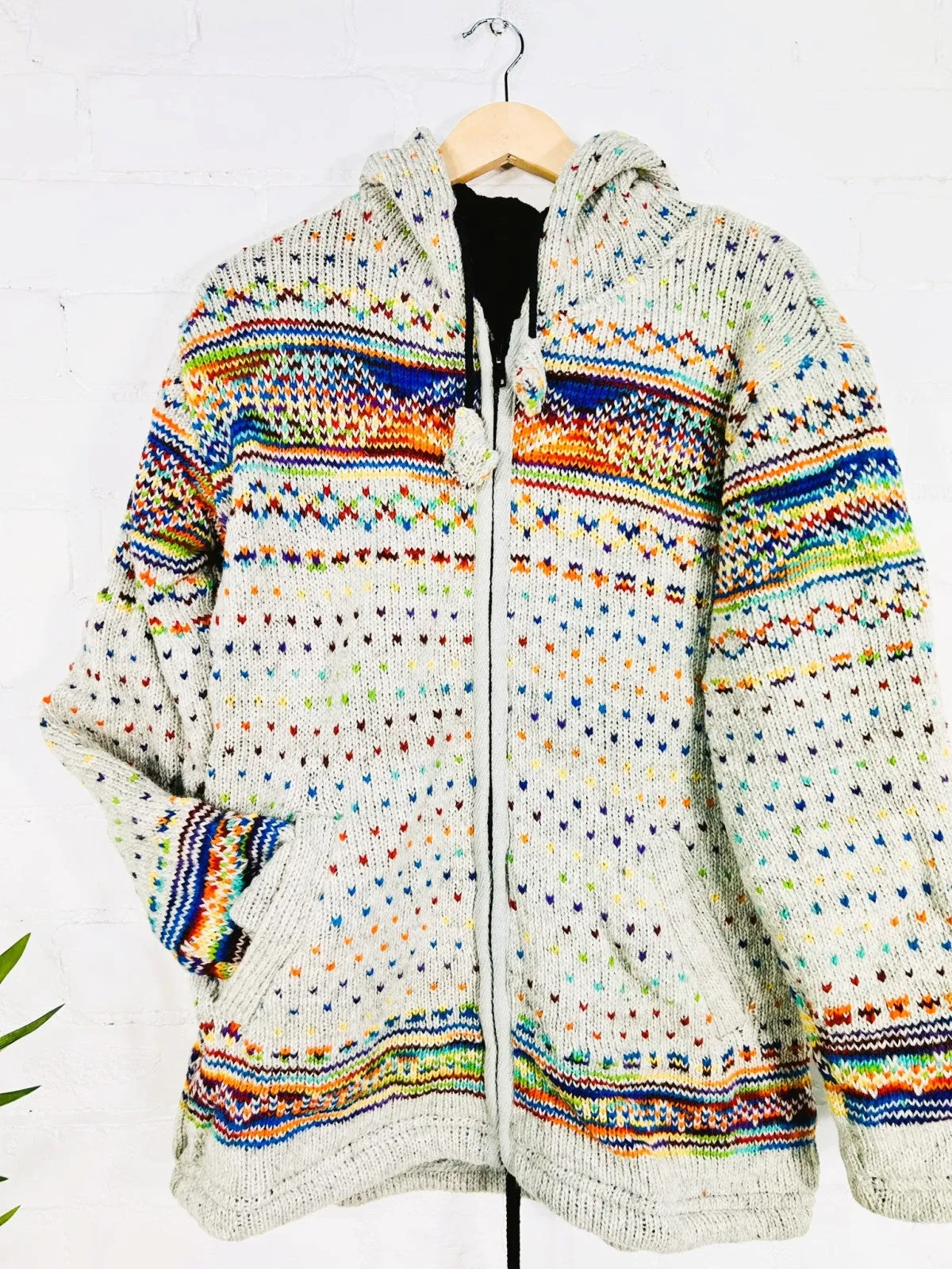 Rainbow Speckle Knitted Jacket