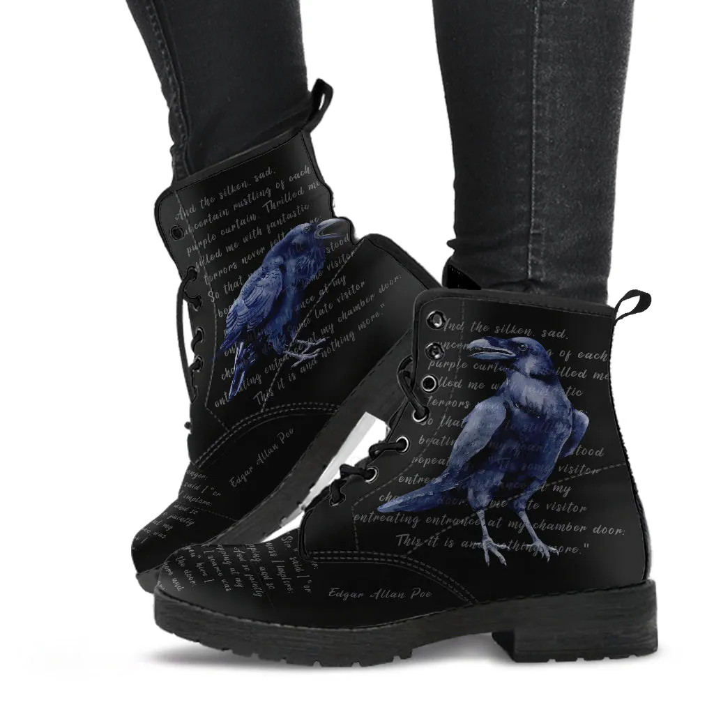 Raven Nevermore Lace-up Ankle Boots