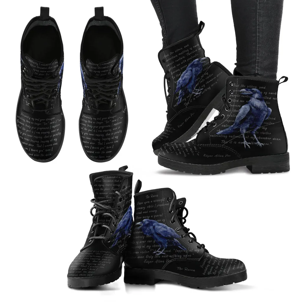Raven Nevermore Lace-up Ankle Boots