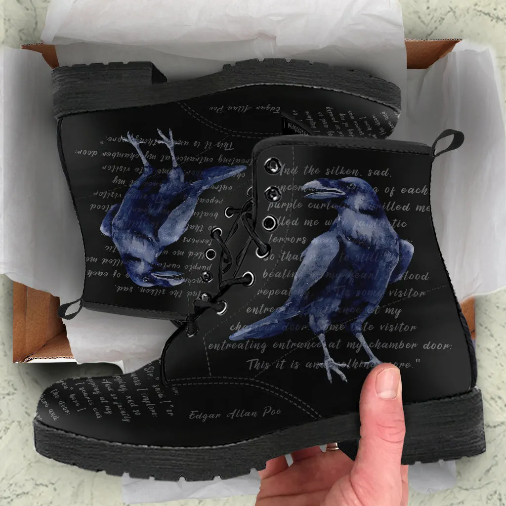 Raven Nevermore Lace-up Ankle Boots
