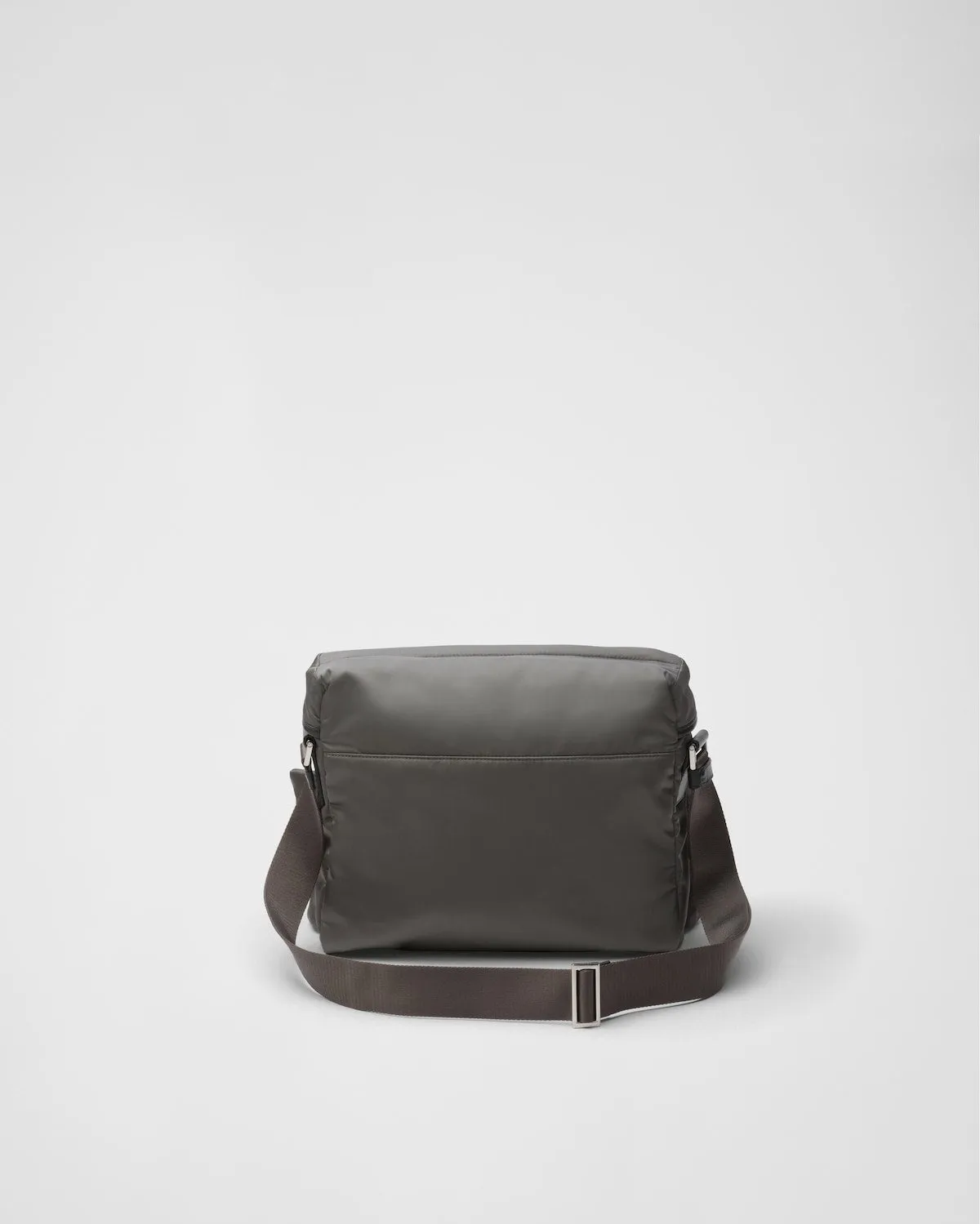 Re-Nylon and leather shoulder bag