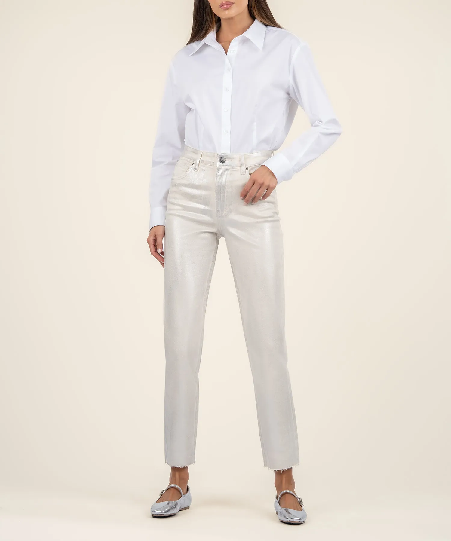 Reese Coated High Rise Ankle Straight Leg - FINAL SALE