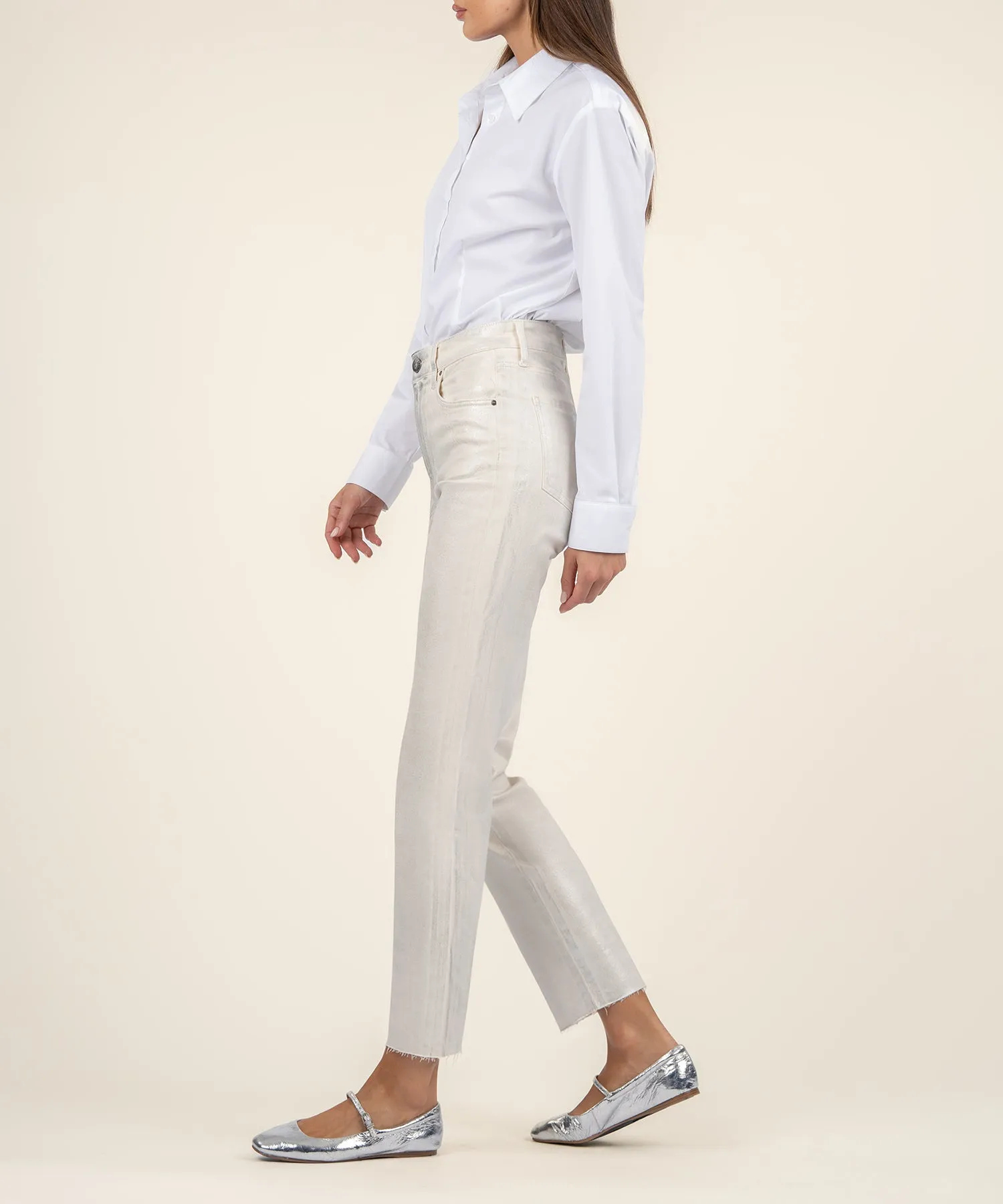 Reese Coated High Rise Ankle Straight Leg - FINAL SALE