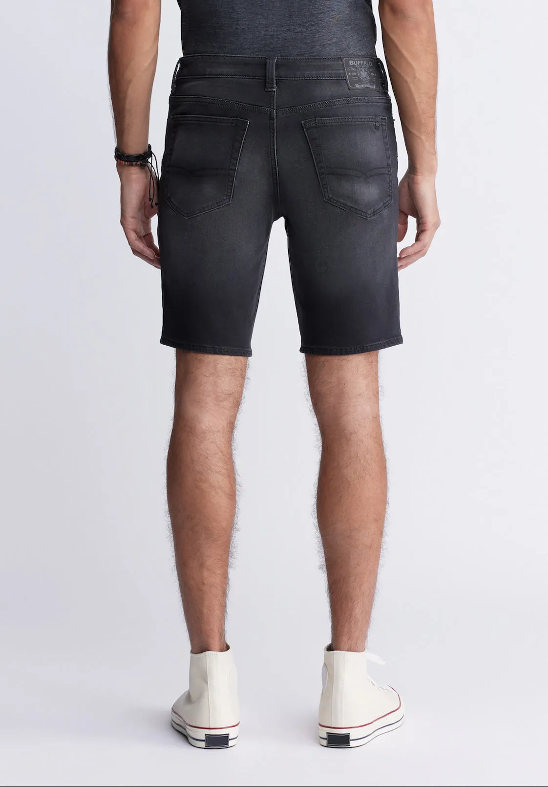 Relaxed Straight Dean Men's Freedom Flex Denim Shorts, Black - BM22965