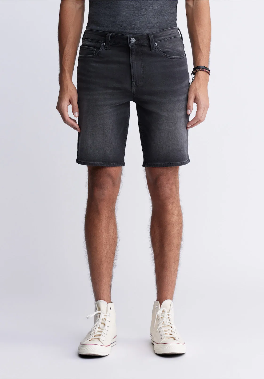 Relaxed Straight Dean Men's Freedom Flex Denim Shorts, Black - BM22965