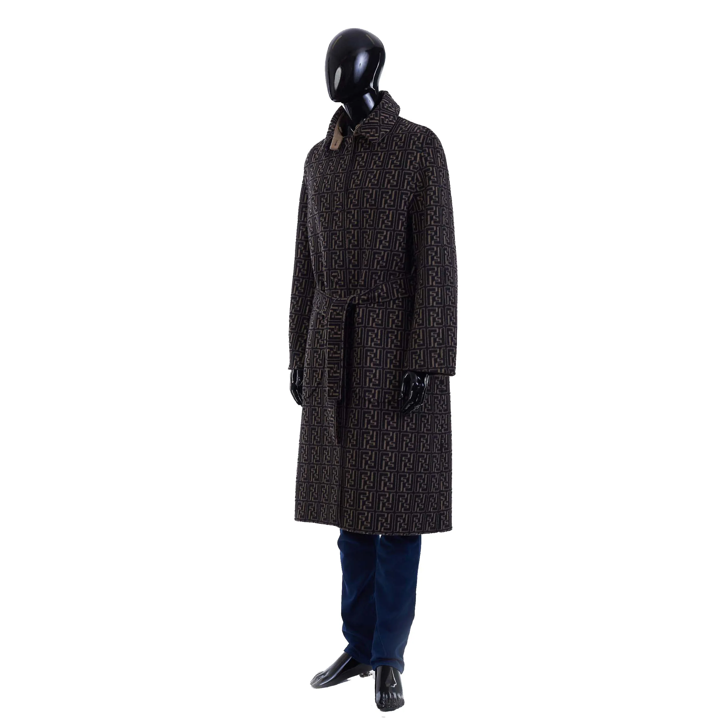 Reversible Beige Wool Trench Coat