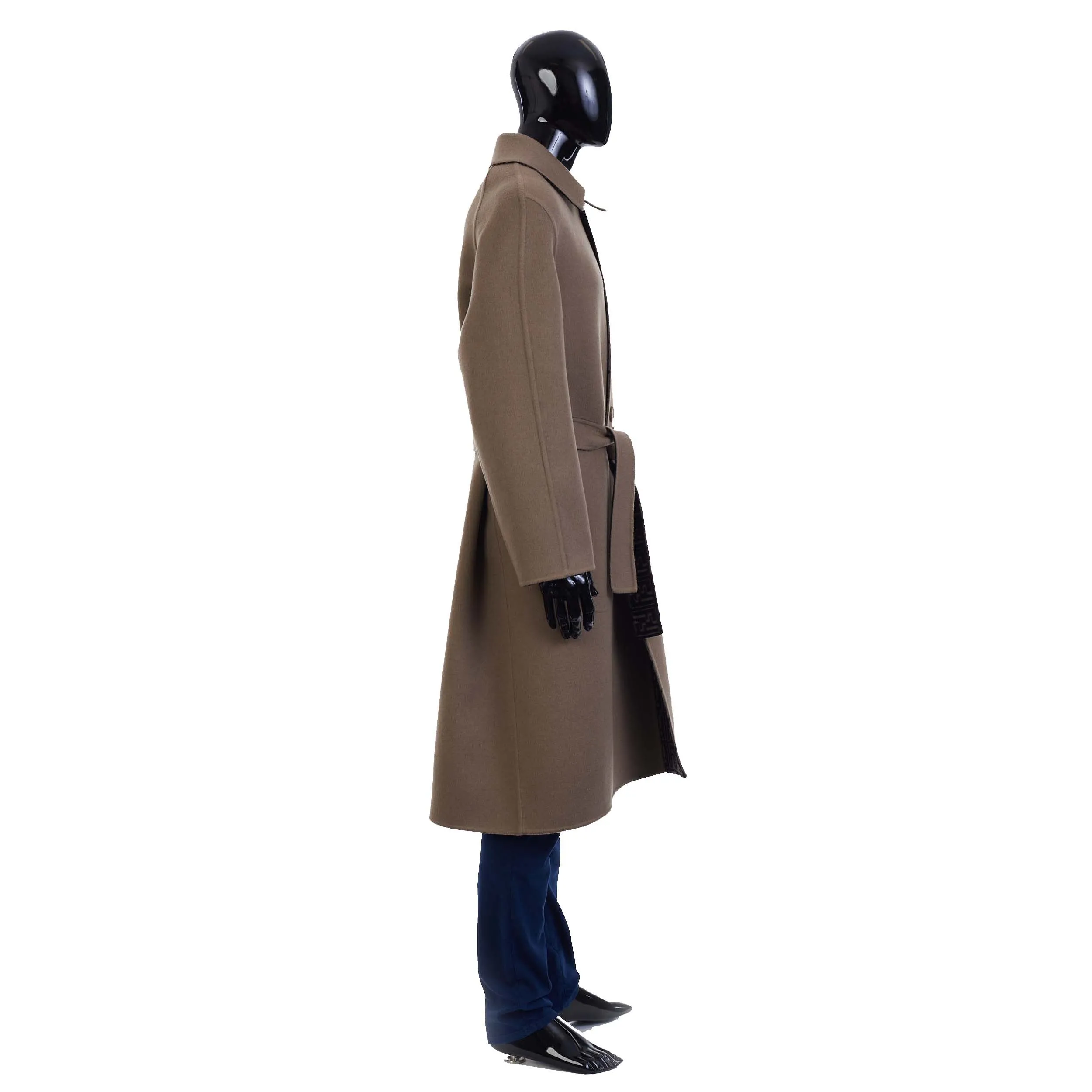 Reversible Beige Wool Trench Coat