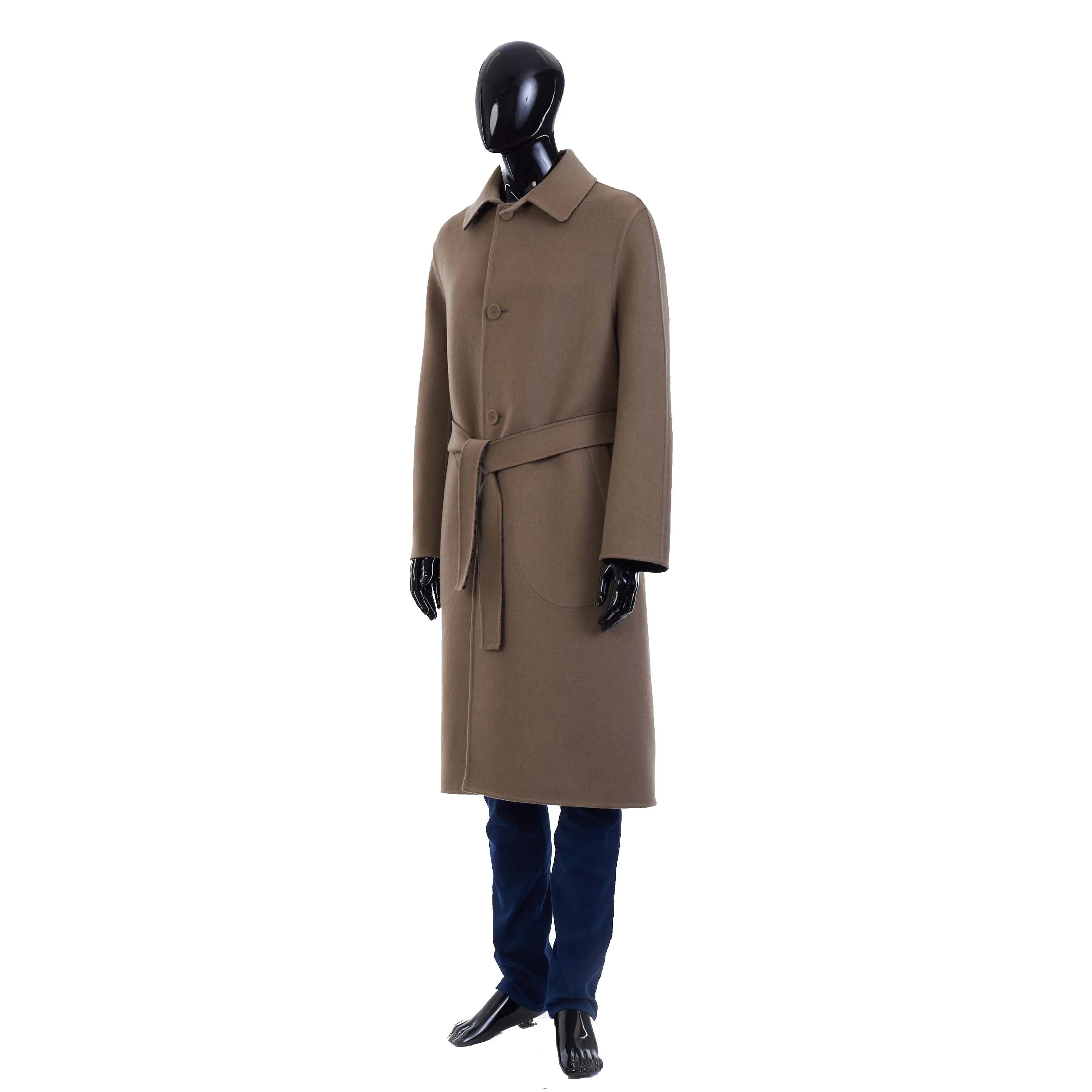 Reversible Beige Wool Trench Coat