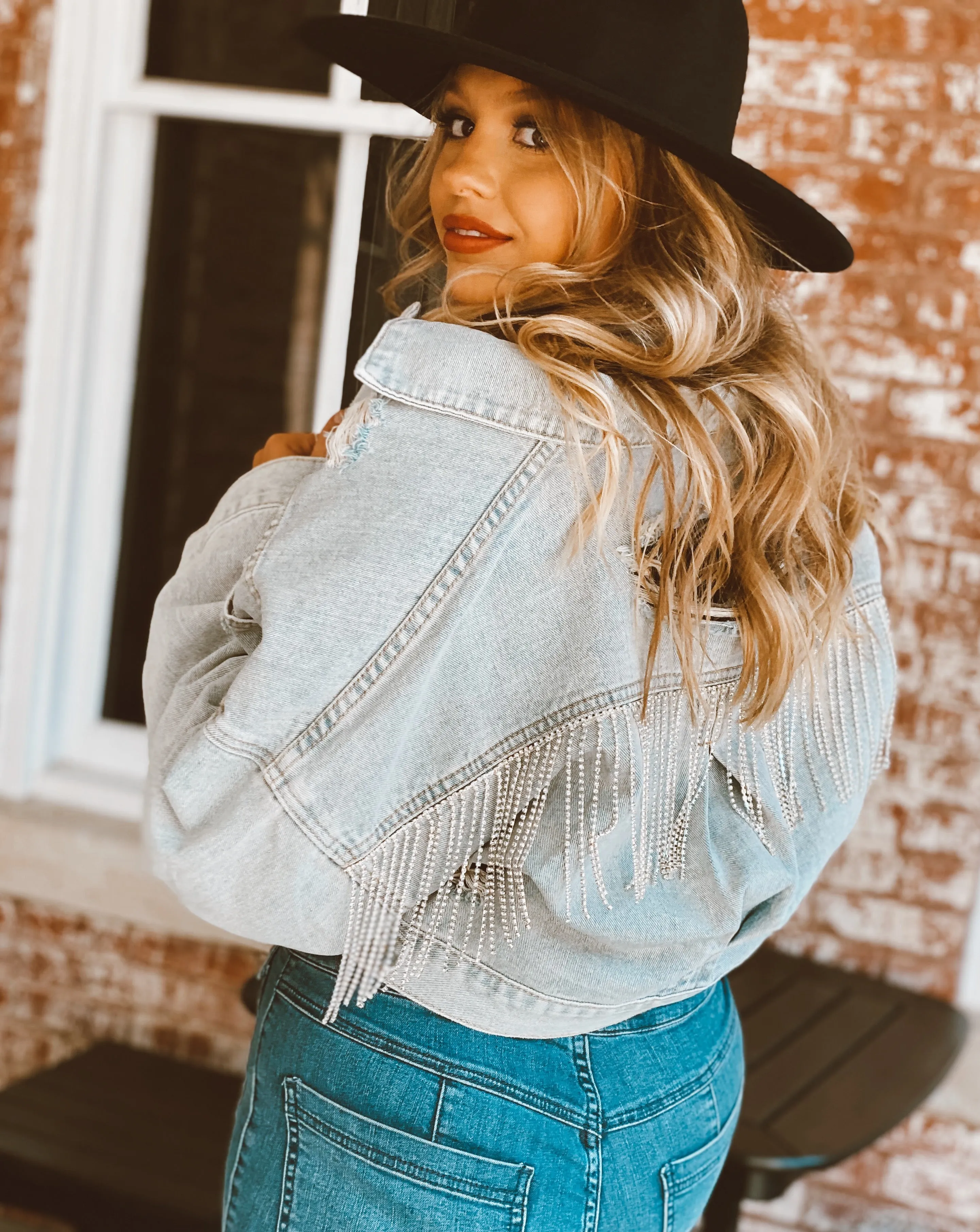Rhinestone Cowgirl Denim Jacket