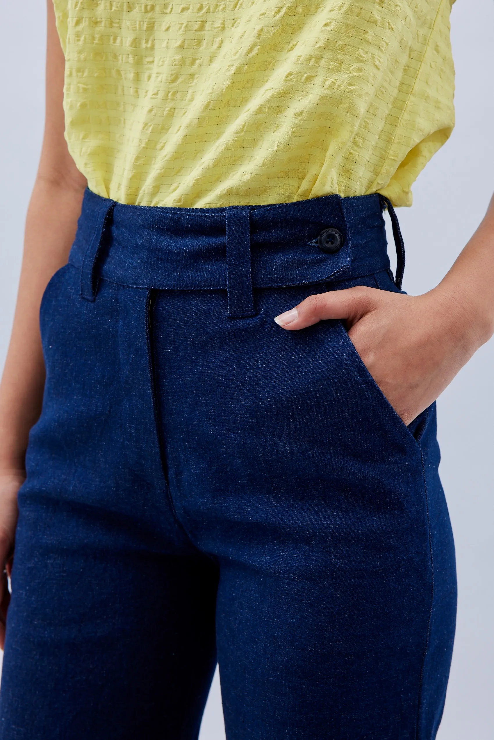 Rib Cage Manhattan Pant, Blue Denim