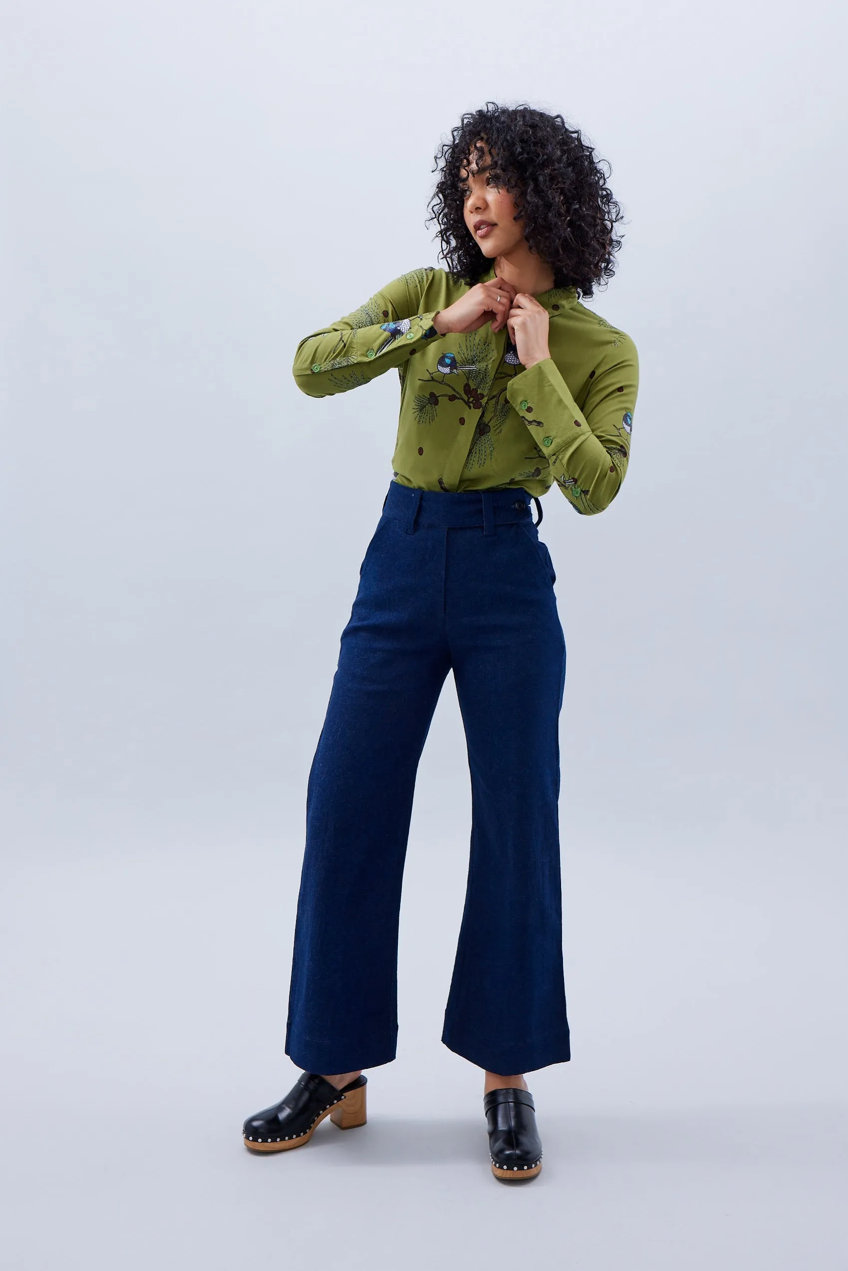 Rib Cage Manhattan Pant, Blue Denim