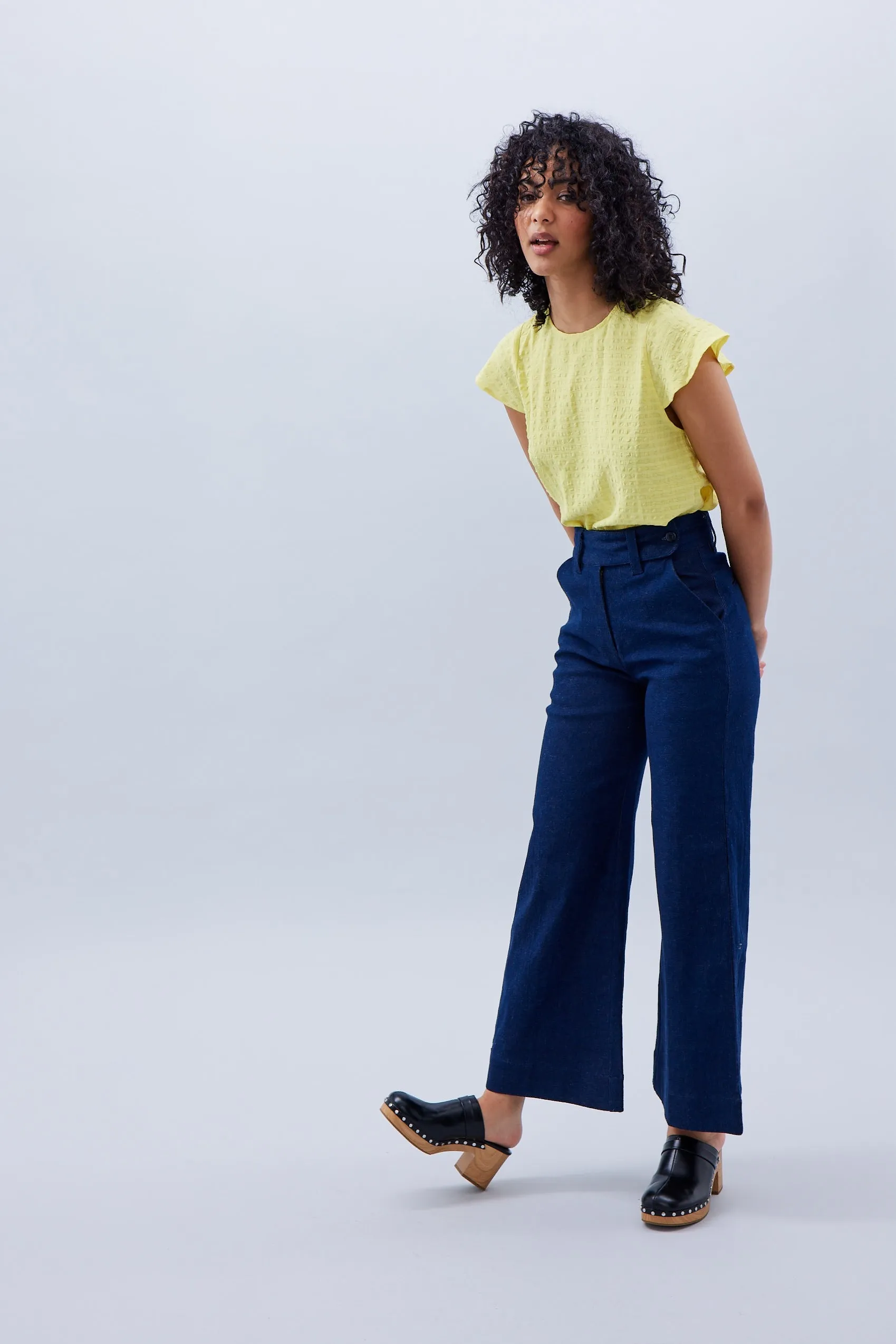 Rib Cage Manhattan Pant, Blue Denim