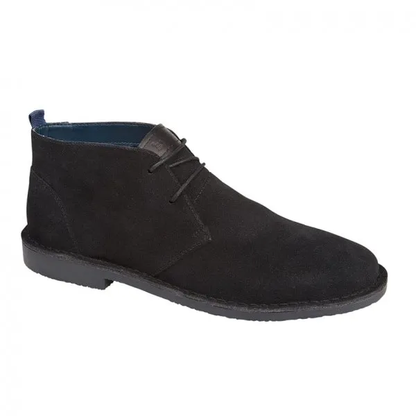 Roamers M965AS Mens Desert Boots Black