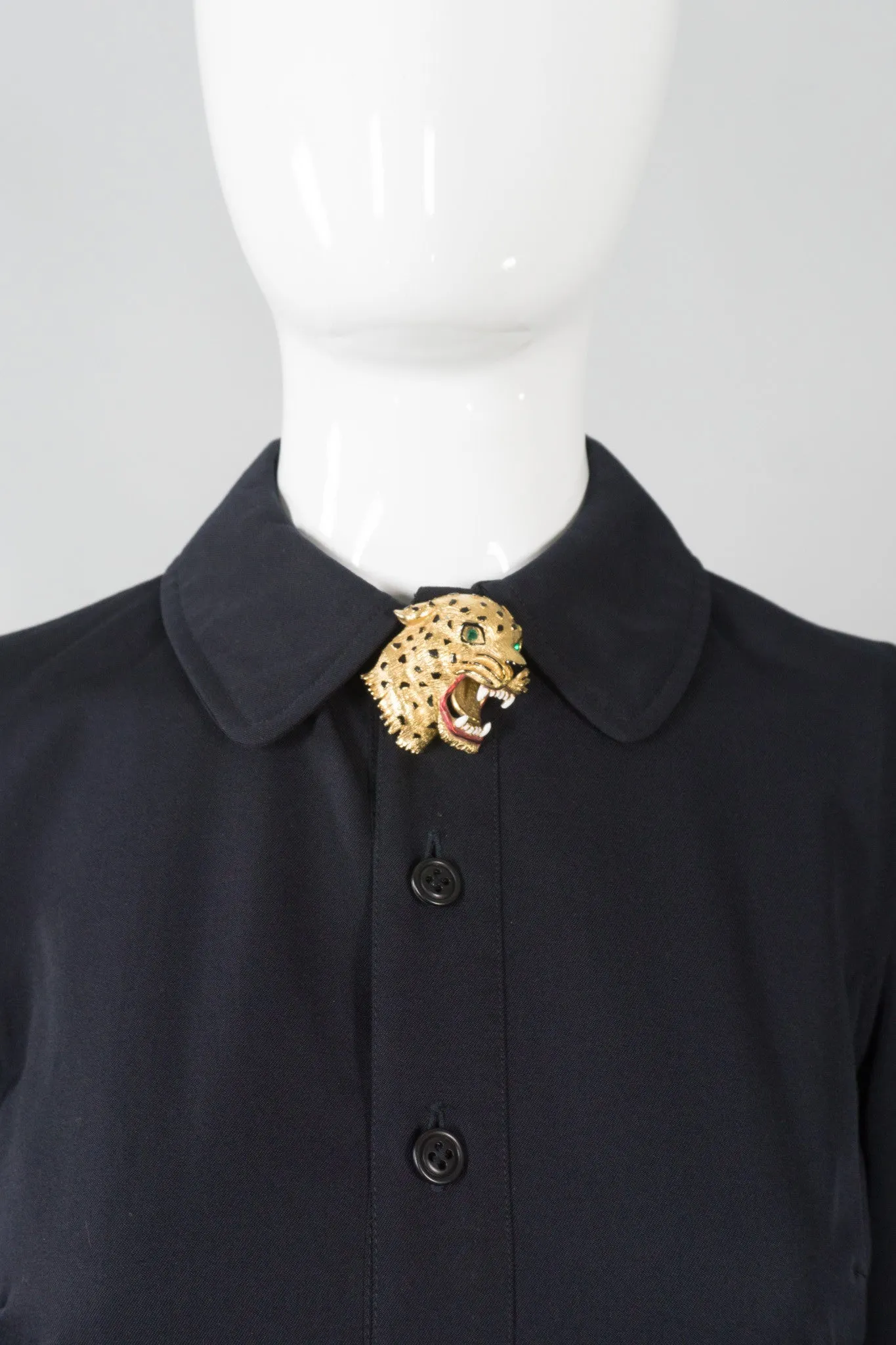 Roaring Leopard Brooch